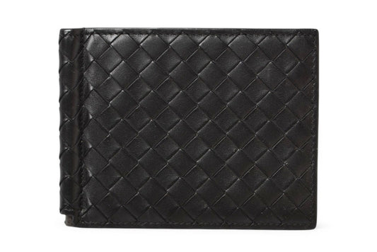 ボッテガヴェネタ 財布/マネークリップ BOTTEGA VENETA 折財布/札入れ カーフ 123180 ブラック【中古】