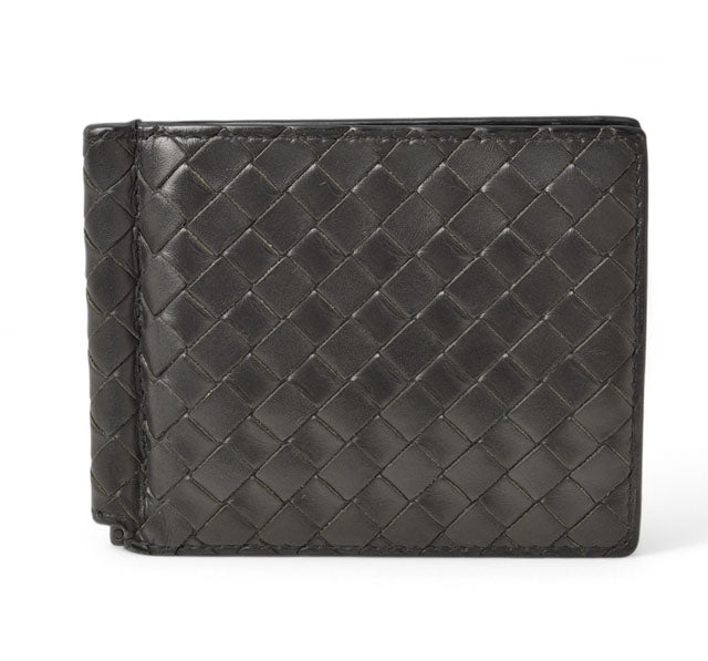 ボッテガヴェネタ 財布/マネークリップ BOTTEGA VENETA 折財布/札入れ カーフ 123180 ブラック