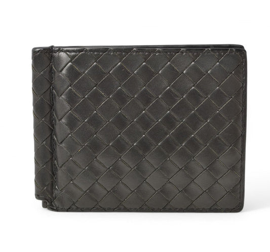 ボッテガヴェネタ 財布/マネークリップ BOTTEGA VENETA 折財布/札入れ カーフ 123180 ブラック