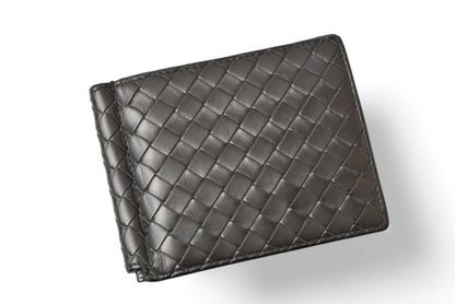 ボッテガヴェネタ 財布/マネークリップ BOTTEGA VENETA 折財布/札入れ カーフ 123180 ブラック