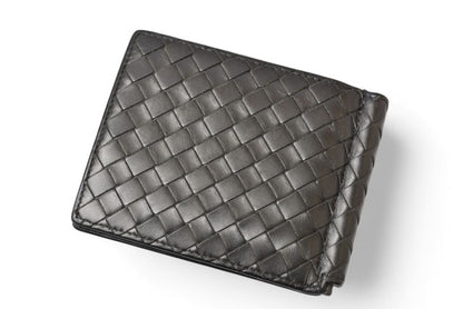 ボッテガヴェネタ 財布/マネークリップ BOTTEGA VENETA 折財布/札入れ カーフ 123180 ブラック
