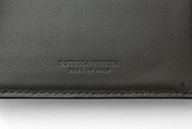 ボッテガヴェネタ 財布/マネークリップ BOTTEGA VENETA 折財布/札入れ カーフ 123180 ブラック