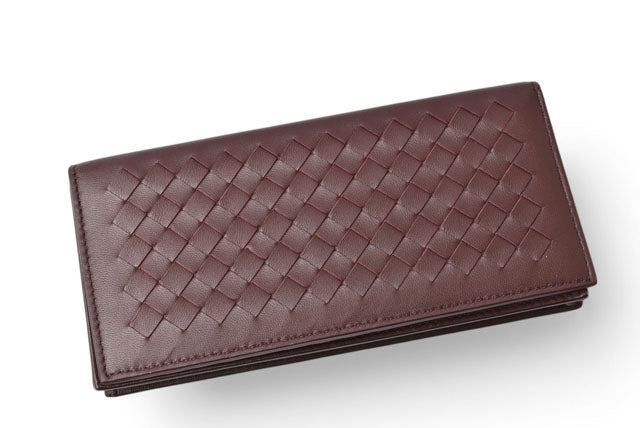 ボッテガヴェネタ 財布/札入れ メンズ BOTTEGA VENETA 長財布 イントレチャート ボルドー