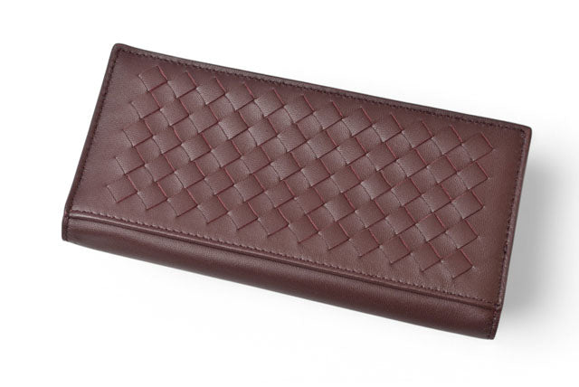 ボッテガヴェネタ 財布/札入れ メンズ BOTTEGA VENETA 長財布 イントレチャート ボルドー