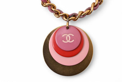 シャネル バングル/チェーンブレスレット CHANEL CC/ココマーク ピンクマルチ/ゴールド 01【中古】