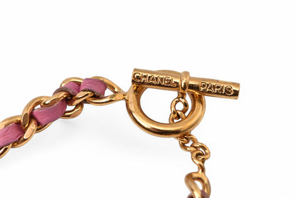 シャネル バングル/チェーンブレスレット CHANEL CC/ココマーク ピンクマルチ/ゴールド 01【中古】