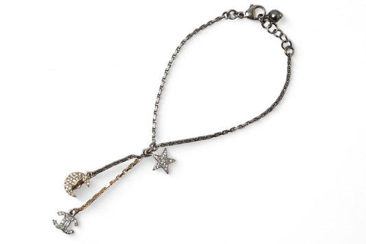 シャネル バングル/チェーンブレスレット CHANEL CC/ココマーク/スター/ムーン シルバー/ゴールド 17B【中古】