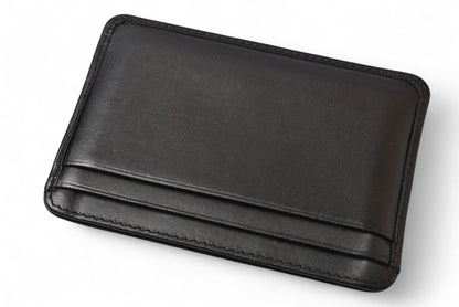 シャネル カードケース/名刺入れ CHANEL カンボンライン レザー ブラック/ブラック【中古】