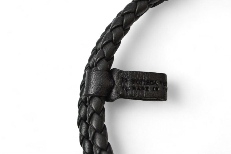 ボッテガヴェネタ ブレスレット/バングル BOTTEGA VENETA イントレチャート ダブル ブラック Sサイズ 612982 VO0BG 8803