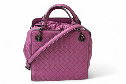 ボッテガヴェネタ ハンドバッグ/ショルダーバッグ 2way BOTTEGA VENETA バッグ 巾着 パープル【中古】