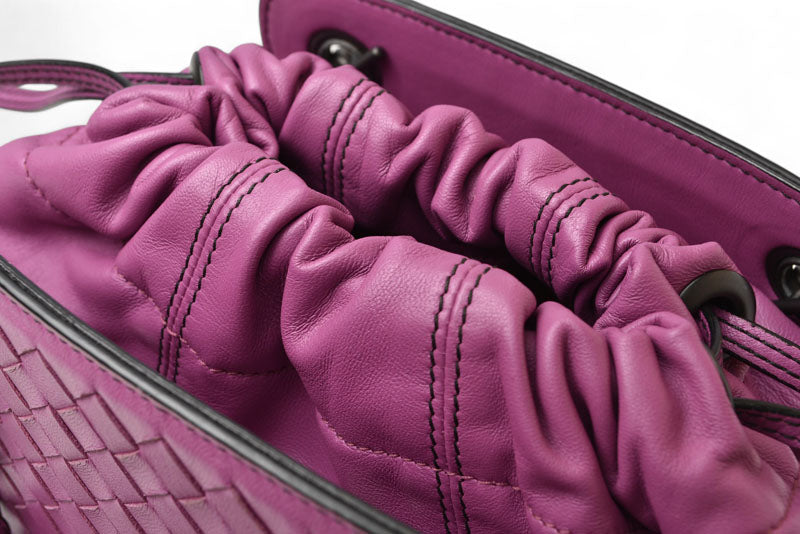 ボッテガヴェネタ ハンドバッグ/ショルダーバッグ 2way BOTTEGA VENETA バッグ 巾着 パープル【中古】