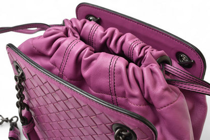 ボッテガヴェネタ ハンドバッグ/ショルダーバッグ 2way BOTTEGA VENETA バッグ 巾着 パープル【中古】