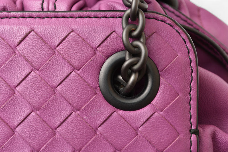 ボッテガヴェネタ ハンドバッグ/ショルダーバッグ 2way BOTTEGA VENETA バッグ 巾着 パープル【中古】