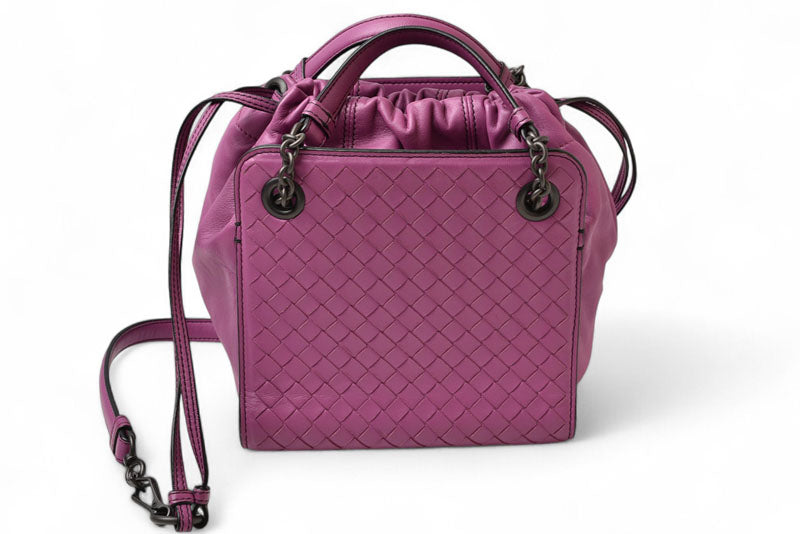 ボッテガヴェネタ ハンドバッグ/ショルダーバッグ 2way BOTTEGA VENETA バッグ 巾着 パープル【中古】