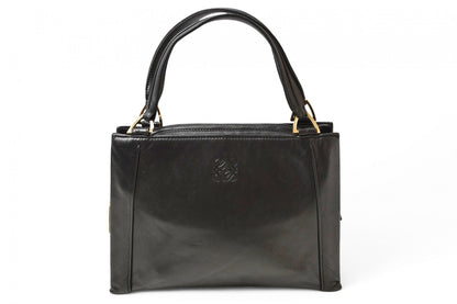 ロエベ ハンドバッグ/スモール LOEWE ヴィンテージ バッグ シープスキン ブラック【中古】