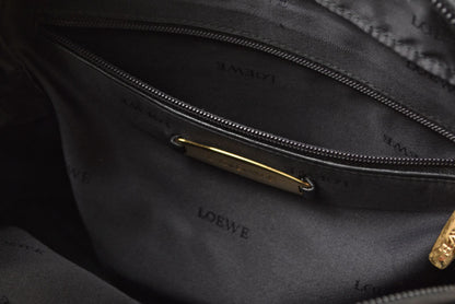 ロエベ ハンドバッグ/スモール LOEWE ヴィンテージ バッグ シープスキン ブラック【中古】