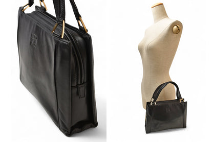 ロエベ ハンドバッグ/スモール LOEWE ヴィンテージ バッグ シープスキン ブラック【中古】