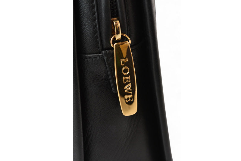 ロエベ ハンドバッグ/スモール LOEWE ヴィンテージ バッグ シープスキン ブラック【中古】