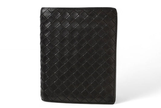 ボッテガヴェネタ 財布/二つ折り財布 BOTTEGA VENETA 折財布 イントレチャート ブラック 169731【中古】