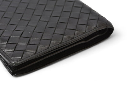 ボッテガヴェネタ 財布/二つ折り財布 BOTTEGA VENETA 折財布 イントレチャート ブラック 169731【中古】