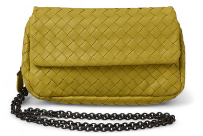ボッテガヴェネタ ショルダーバッグ/クラッチバッグ 2way BOTTEGA VENETA ショルダーチェーン付 マスタード【中古】