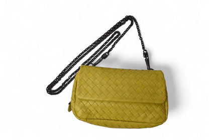ボッテガヴェネタ ショルダーバッグ/クラッチバッグ 2way BOTTEGA VENETA ショルダーチェーン付 マスタード【中古】