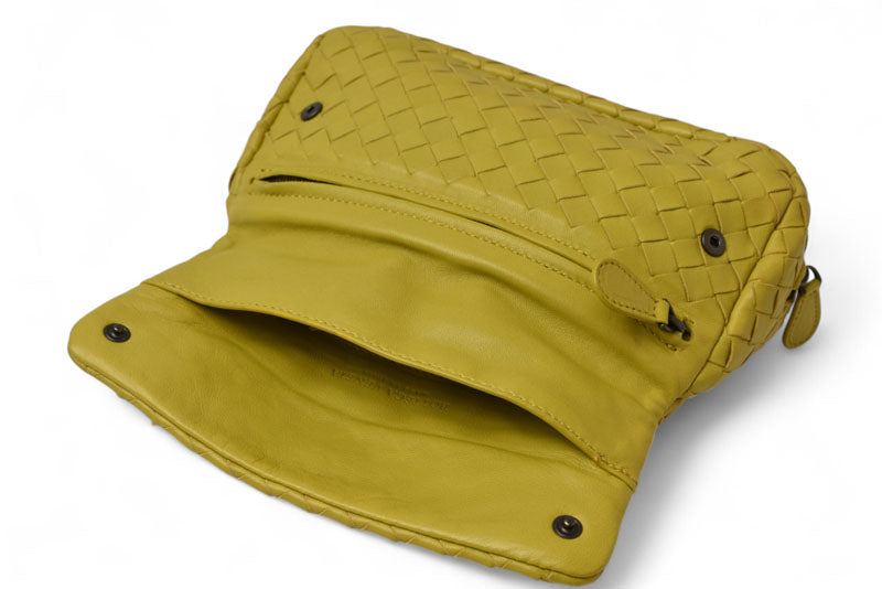 ボッテガヴェネタ ショルダーバッグ/クラッチバッグ 2way BOTTEGA VENETA ショルダーチェーン付 マスタード【中古】