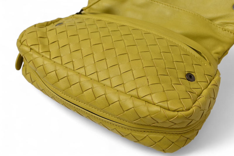 ボッテガヴェネタ ショルダーバッグ/クラッチバッグ 2way BOTTEGA VENETA ショルダーチェーン付 マスタード【中古】