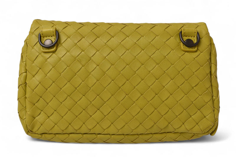 ボッテガヴェネタ ショルダーバッグ/クラッチバッグ 2way BOTTEGA VENETA ショルダーチェーン付 マスタード【中古】