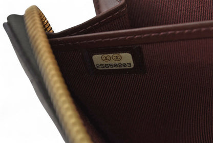シャネル 財布 CHANEL 長財布/マトラッセ キャビアスキン A50097 ブラック/ゴールド【中古】