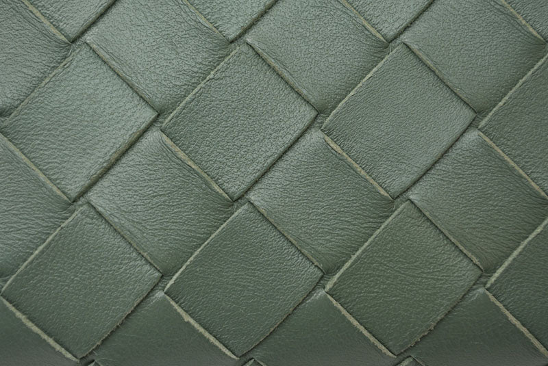 ボッテガ ヴェネタ 財布/二つ折り BOTTEGA VENETA ミニ財布 707601 イントレチャート ミント/グリーン系【中古】