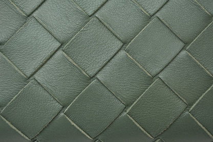 ボッテガ ヴェネタ 財布/二つ折り BOTTEGA VENETA ミニ財布 707601 イントレチャート ミント/グリーン系【中古】