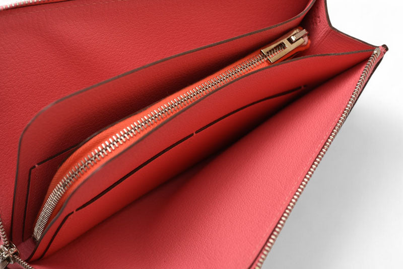 エルメス 財布/ミニポーチ HERMES リミックス コンバイン デュオ A刻印 ローズアザレ/オレンジポピー【中古】