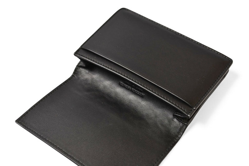 ボッテガヴェネタ カードケース/名刺入れ BOTTEGA VENETA イントレチャート レザー ブラック 174646【中古】