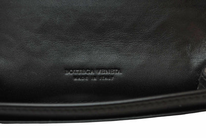 ボッテガヴェネタ カードケース/名刺入れ BOTTEGA VENETA イントレチャート レザー ブラック 174646【中古】