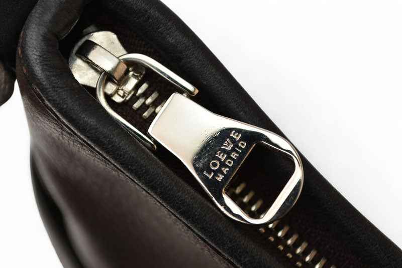 ロエベ ショルダーバッグ/クロスボディ アナグラム LOEWE バッグ ダークブラウン ヴィンテージ【中古】