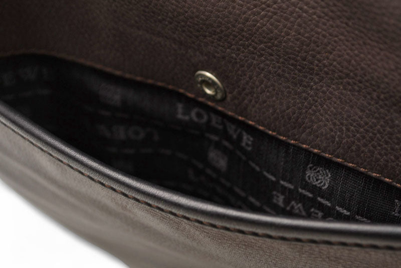 ロエベ ショルダーバッグ/クロスボディ アナグラム LOEWE バッグ ダークブラウン ヴィンテージ【中古】
