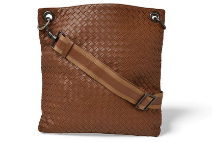ボッテガヴェネタ ショルダーバッグ/メッセンジャーバッグ BOTTEGA VENETA クロスボディ イントレチャートVN ブラウン 161623【中古】