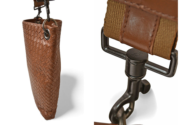 ボッテガヴェネタ ショルダーバッグ/メッセンジャーバッグ BOTTEGA VENETA クロスボディ イントレチャートVN ブラウン 161623【中古】