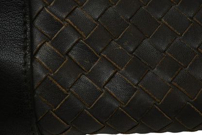 ボッテガヴェネタ ショルダーバッグ/メッセンジャーバッグ BOTTEGA VENETA クロスボディ イントレチャートVN ブラック/グレー 【中古】