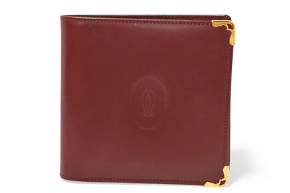 カルティエ 折財布/二つ折り財布 ヴィンテージ Cartier メンズ マスト ドゥ カルティエ ボルドー 73184192【中古】