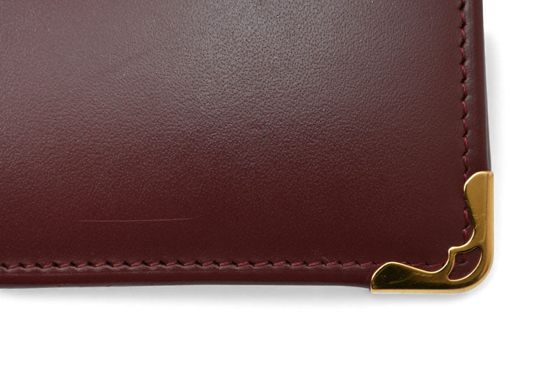 カルティエ 折財布/二つ折り財布 ヴィンテージ Cartier メンズ マスト ドゥ カルティエ ボルドー 73184192【中古】