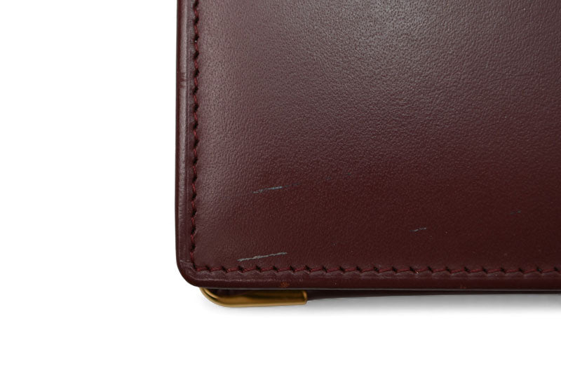 カルティエ 折財布/二つ折り財布 ヴィンテージ Cartier メンズ マスト ドゥ カルティエ ボルドー 73184192【中古】