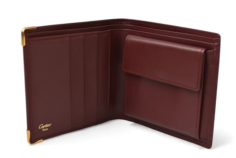 カルティエ 折財布/二つ折り財布 ヴィンテージ Cartier メンズ マスト ドゥ カルティエ ボルドー 73184192【中古】
