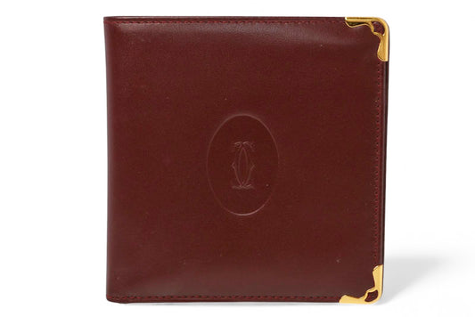 カルティエ 折財布/二つ折り財布 ヴィンテージ Cartier メンズ マスト ドゥ カルティエ ボルドー 73184192【中古】