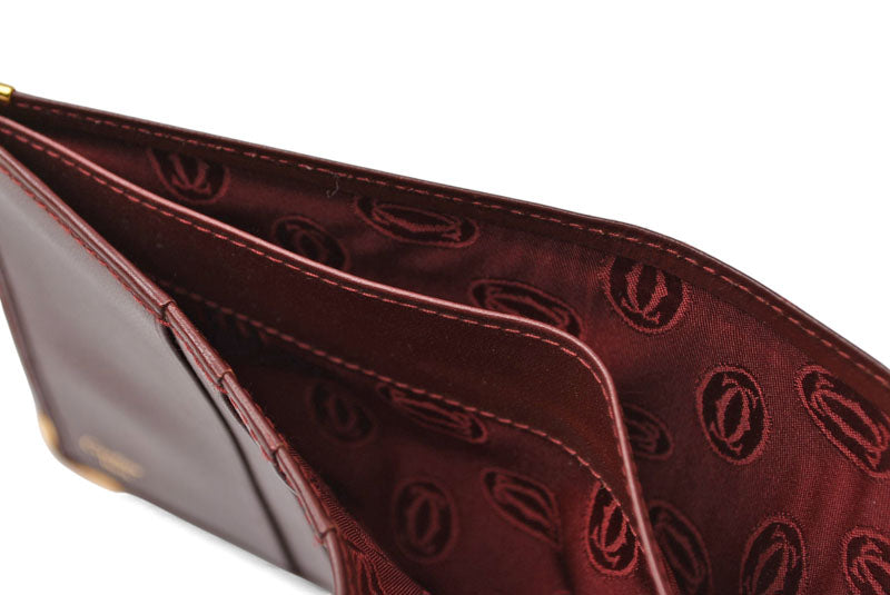 カルティエ 折財布/二つ折り財布 ヴィンテージ Cartier メンズ マスト ドゥ カルティエ ボルドー 73184192【中古】