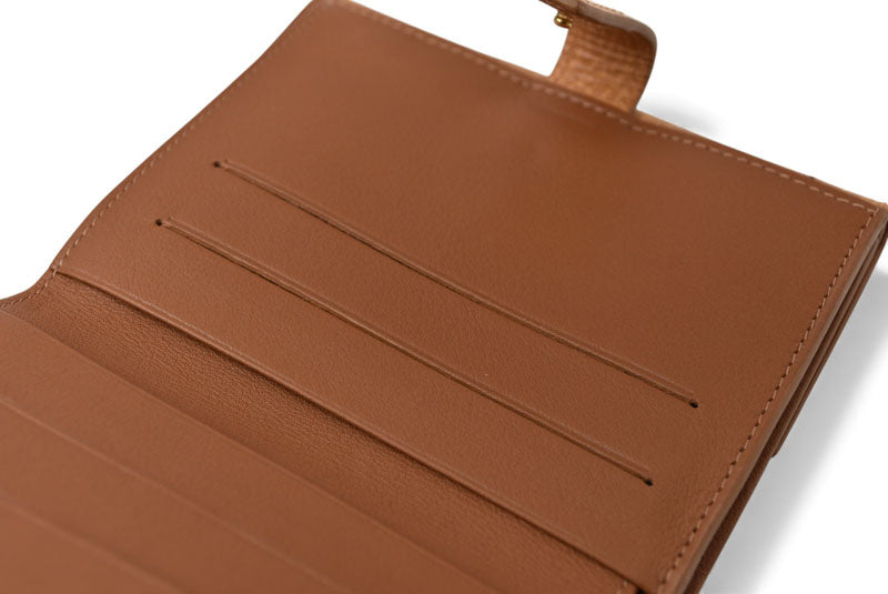ロエベ 財布 LOEWE 三つ折り財布 アナグラム トリフォルド キャラメル【中古】