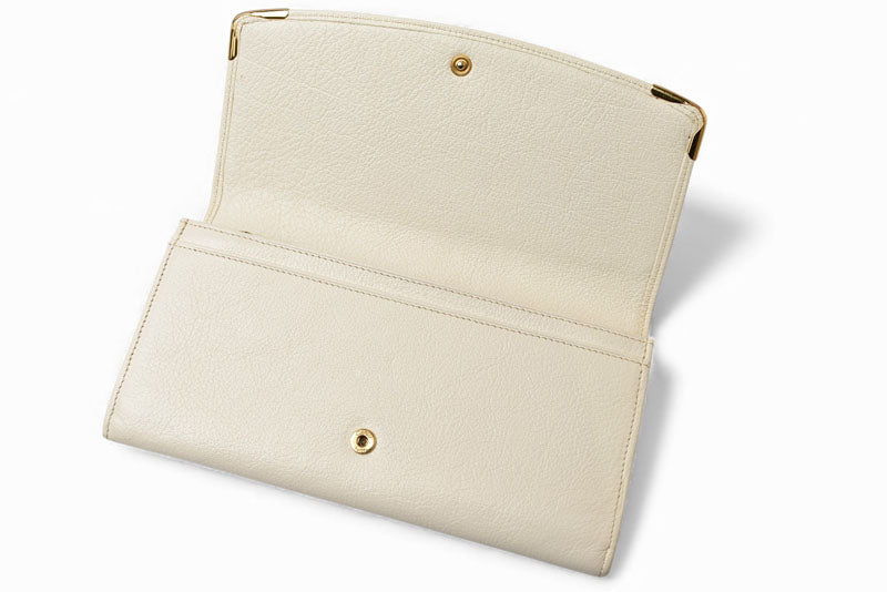 カルティエ 財布 Cartier 長財布 マルチェロ 2C パンチングロゴ ホワイト【中古】