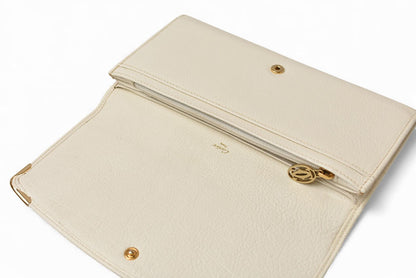 カルティエ 財布 Cartier 長財布 マルチェロ 2C パンチングロゴ ホワイト【中古】