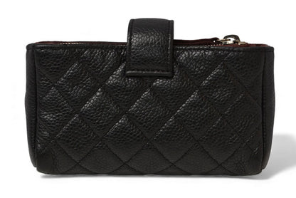 シャネル ポーチ/カードケース/コインケース CHANEL キャビアスキン ブラック/ボルドー【中古】